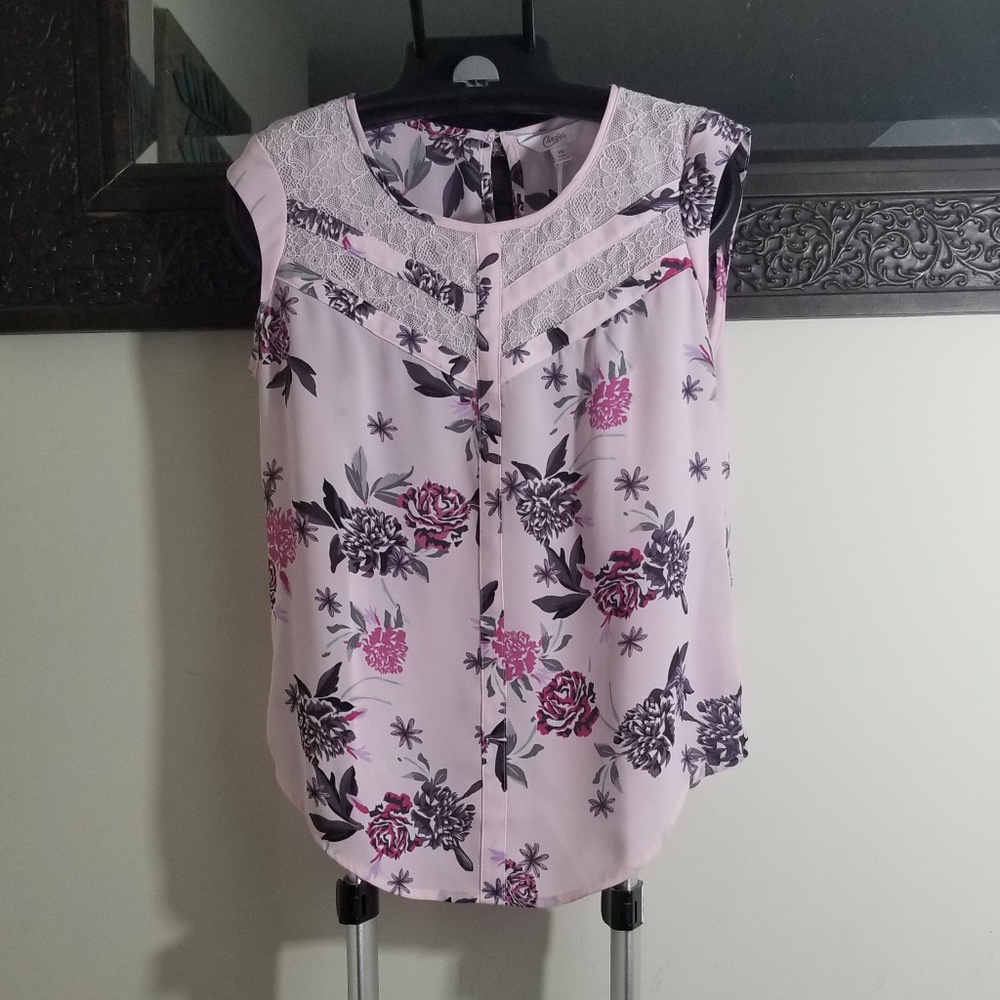 NWT Candie's sleeveless pink floral extra small
